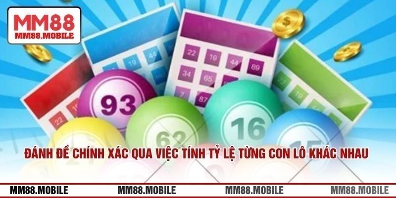 Đánh đề chính xác qua việc tính tỷ lệ từng con lô khác nhau 